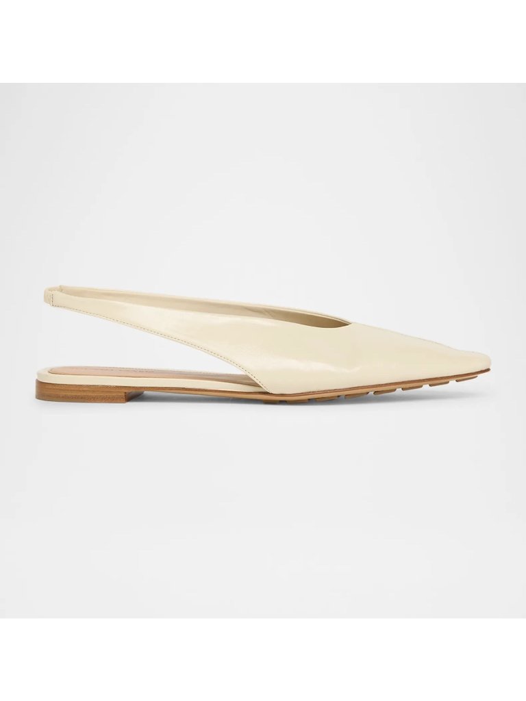 Bottega Veneta Sofia Slingback Pointed Leather Ballet Flats Size 38